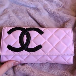 Chanel double C wallet pink